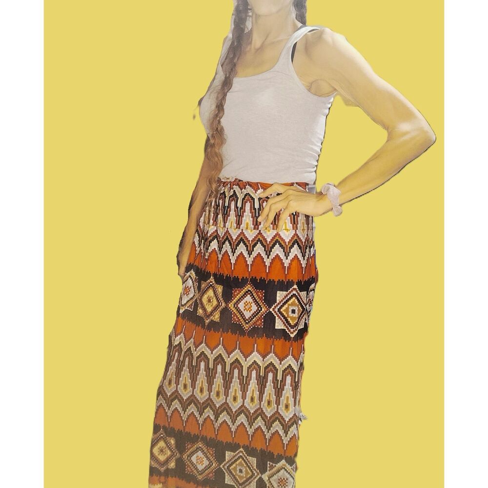 Glydons of Hollywood ~ 1970s Vintage Boho Maxi Skirt ~ Small